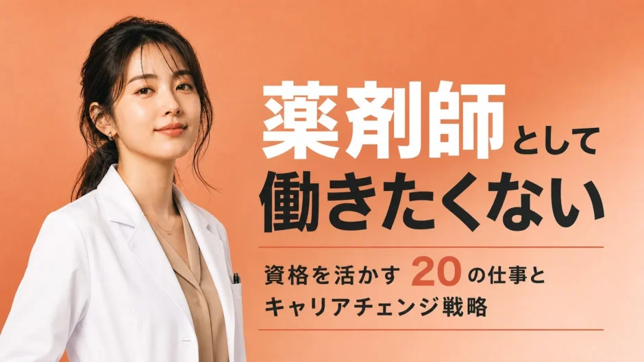 薬剤師として働きたくない人向け！資格を活かす20の仕事とキャリアチェンジ戦略